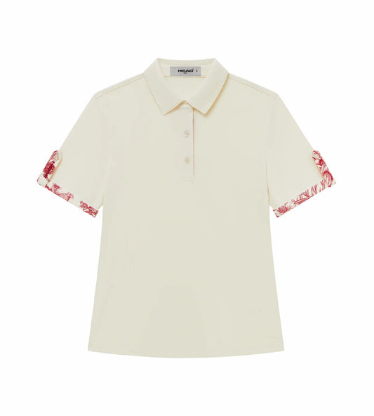 Head Golf Womens Roll Sleeve Polo - Cream