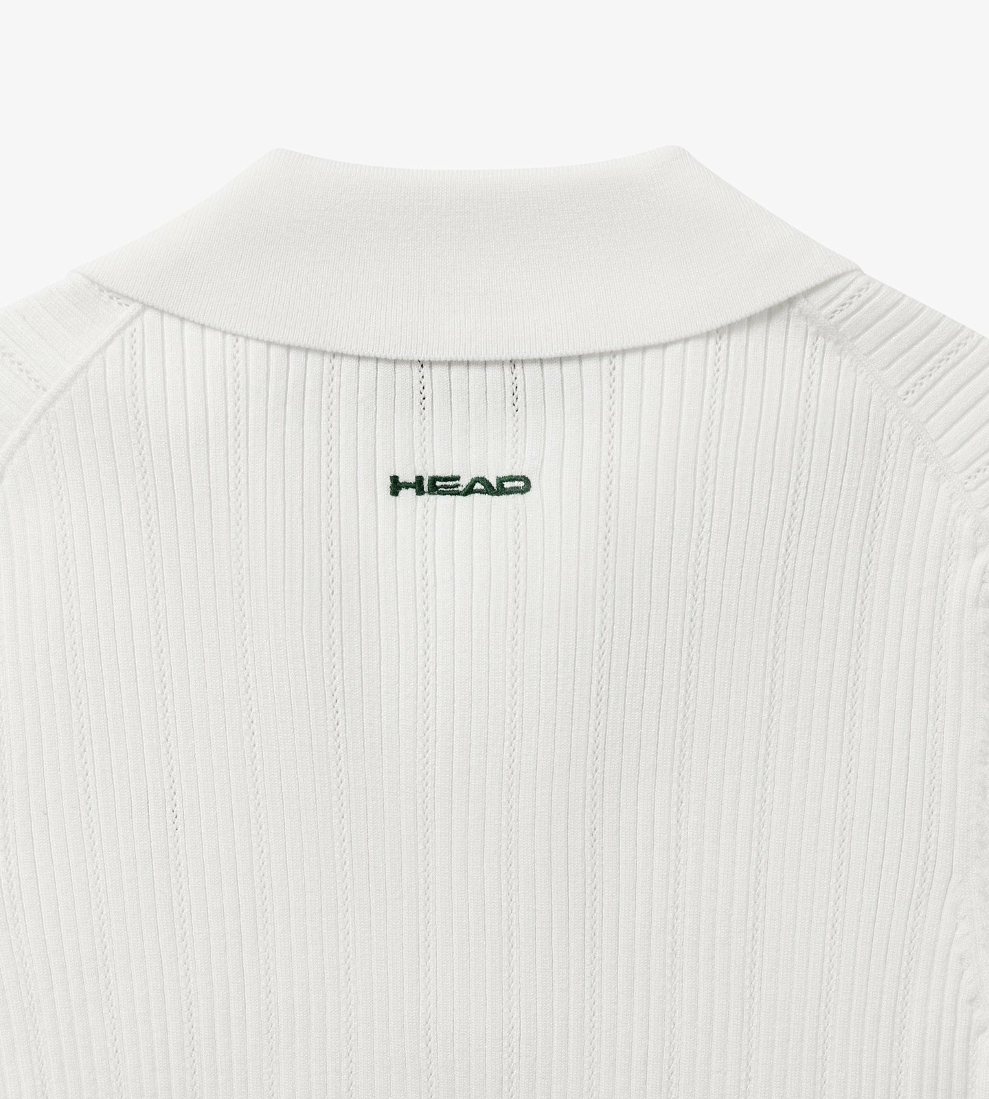 Head Golf V Neck Pointelle Knit Polo - White