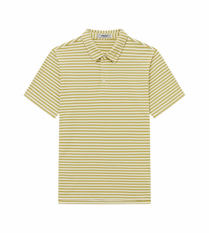 Head Golf Engineer Stripe Polo - KHAKI/CREAM