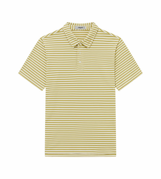 Head Golf Engineer Stripe Polo - KHAKI/CREAM