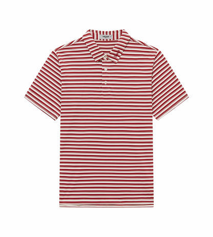 Head Golf Engineer Stripe Polo - SAVVY RED/CREAM