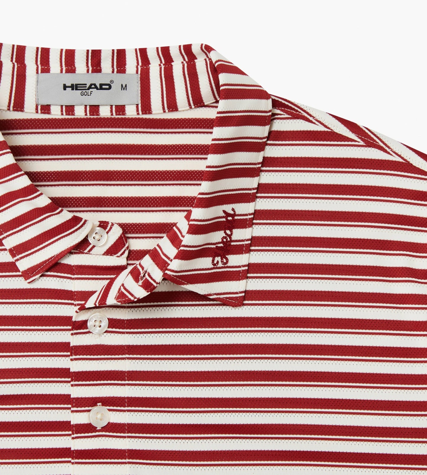 Head Golf Engineer Stripe Polo - SAVVY RED/CREAM