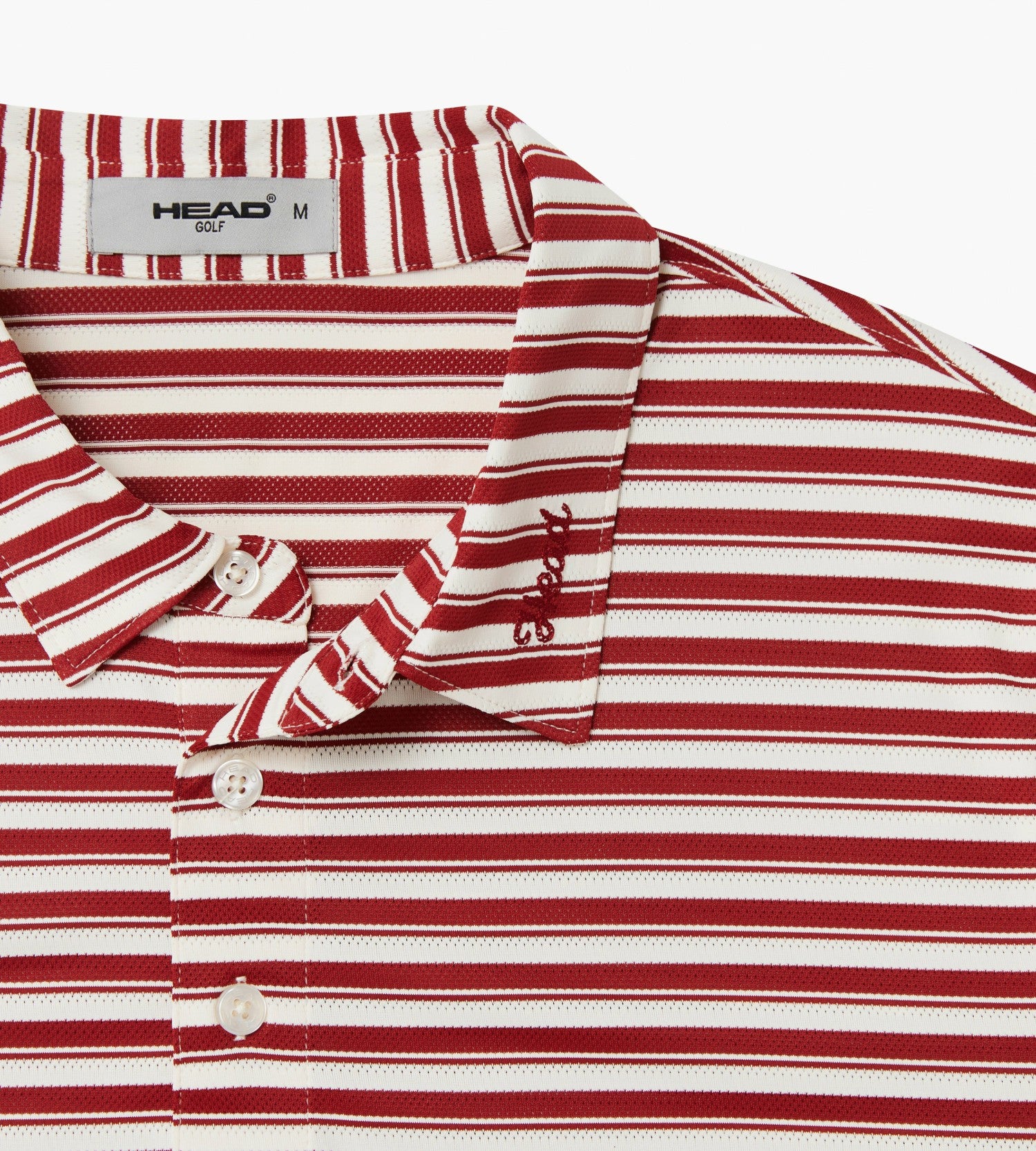 Head Golf Engineer Stripe Polo - SAVVY RED/CREAM