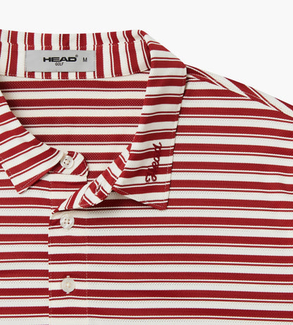 Head Golf Engineer Stripe Polo - SAVVY RED/CREAM