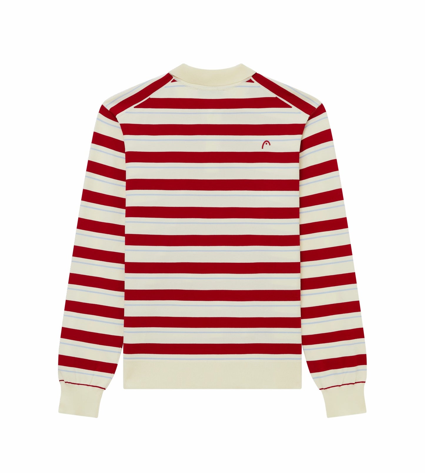 Head Golf Striped Knit Polo Shirt - Cream/Blue/Red