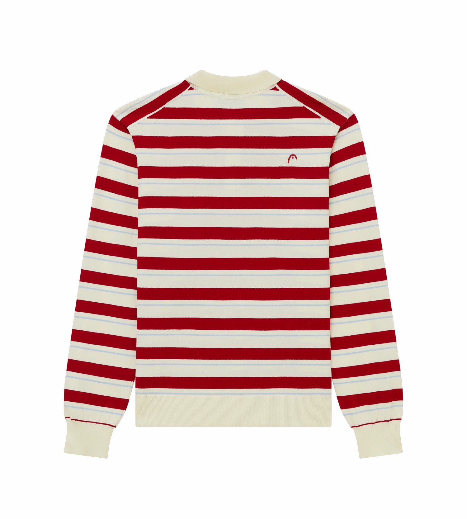 Head Golf Striped Knit Polo Shirt - Cream/Blue/Red