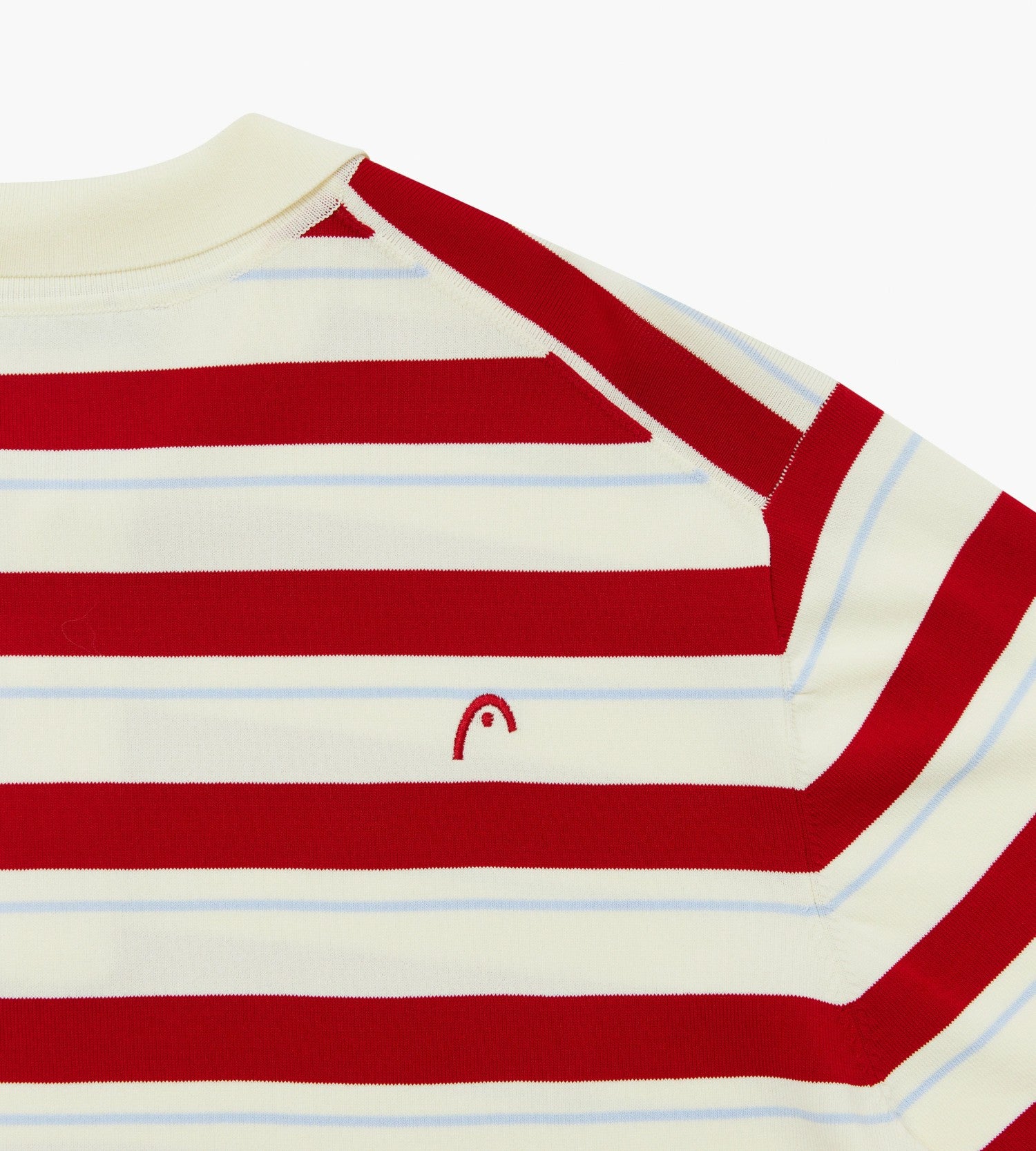 Head Golf Striped Knit Polo Shirt - Cream/Blue/Red
