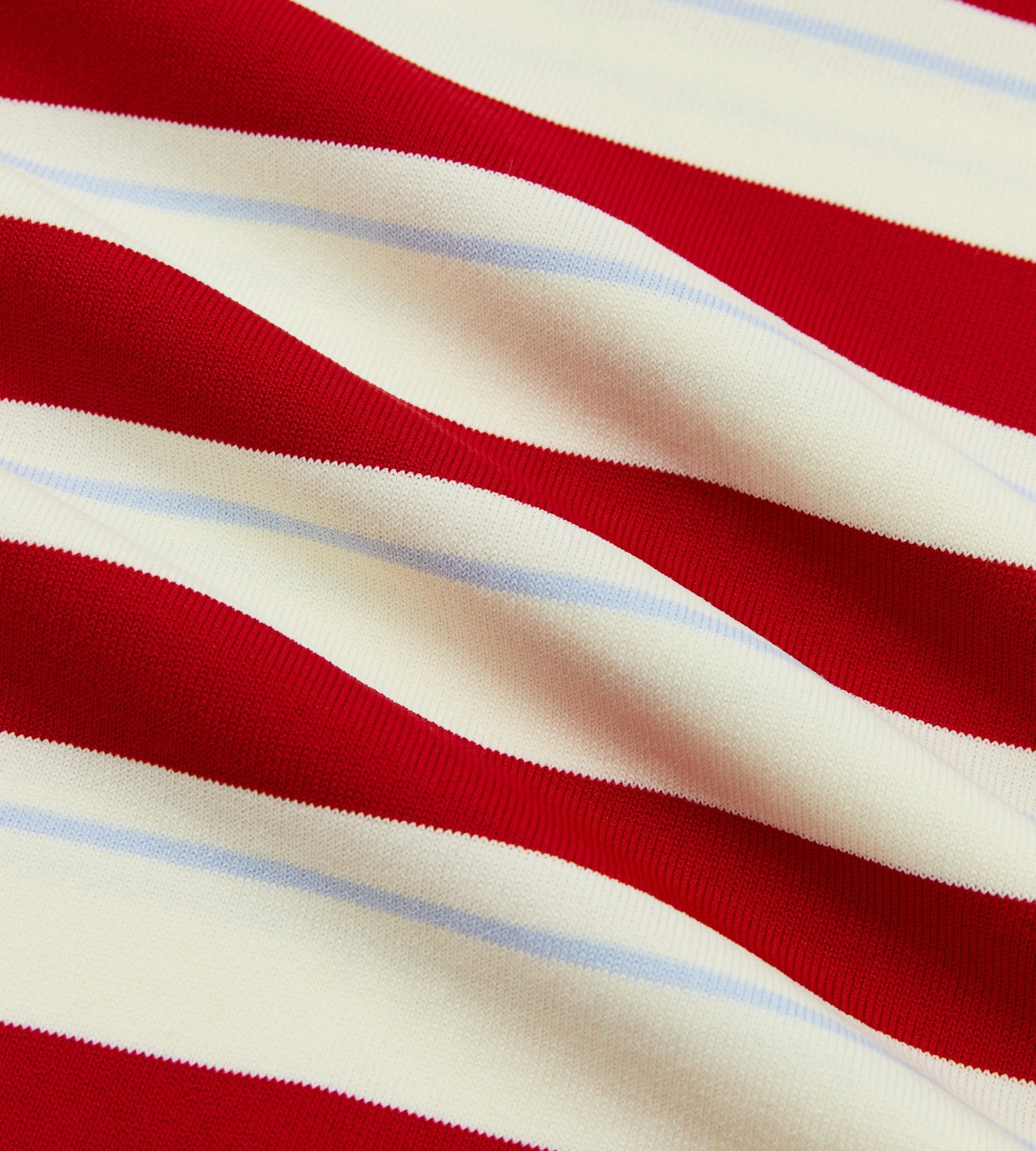 Head Golf Striped Knit Polo Shirt - Cream/Blue/Red