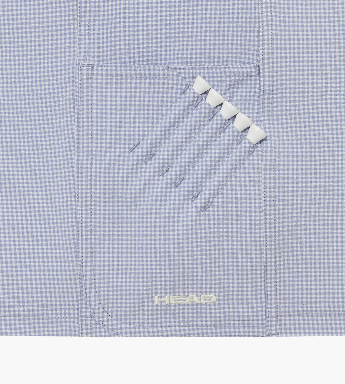 Head Golf Performance Waffle Plaid Shorts - CREAM/DUSTY BLUE