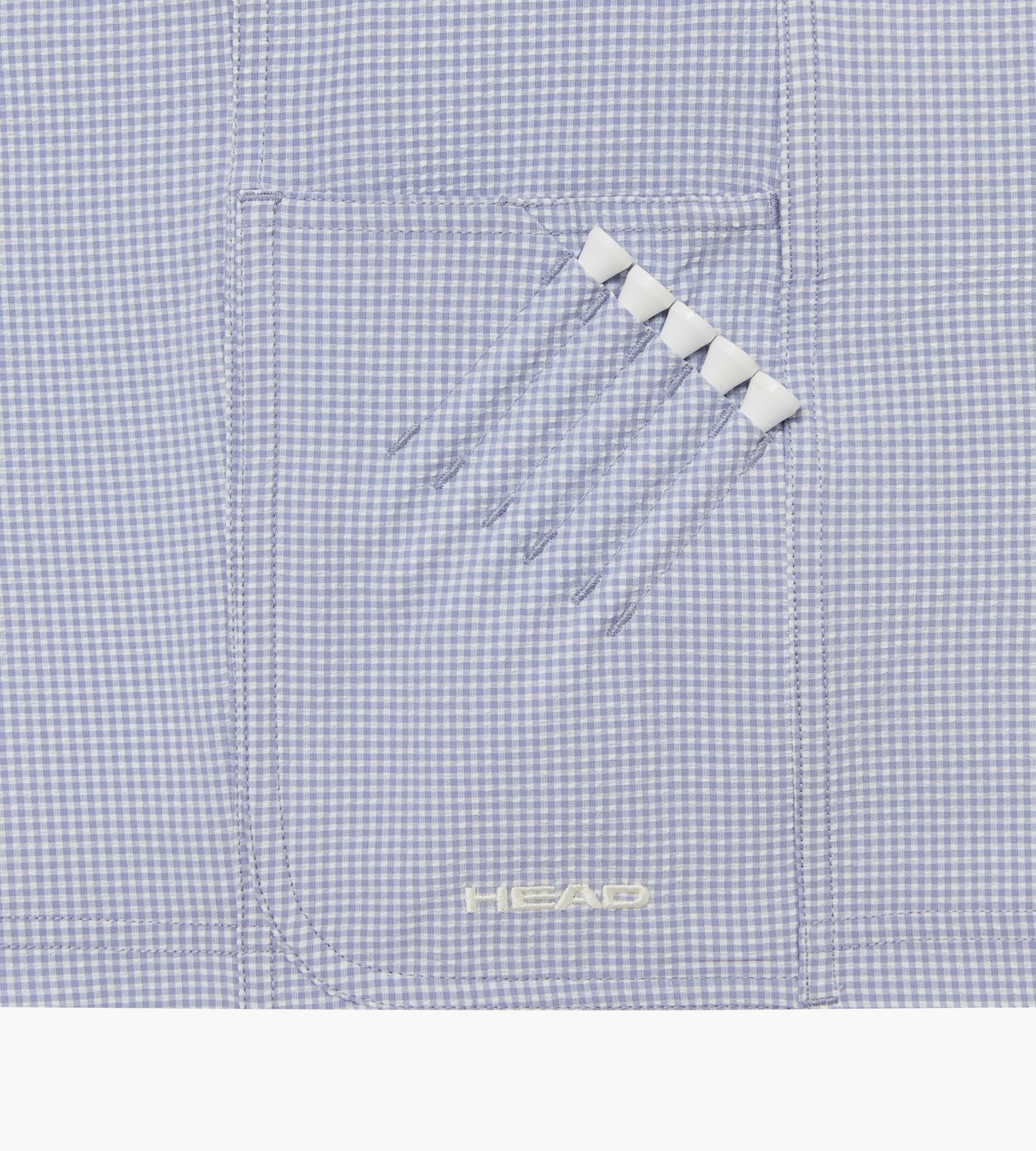 Head Golf Performance Waffle Plaid Shorts - CREAM/DUSTY BLUE