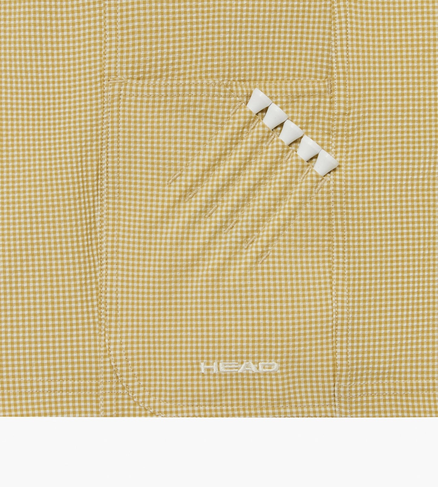 Head Golf Performance Waffle Plaid Shorts - CREAM/KHAKI