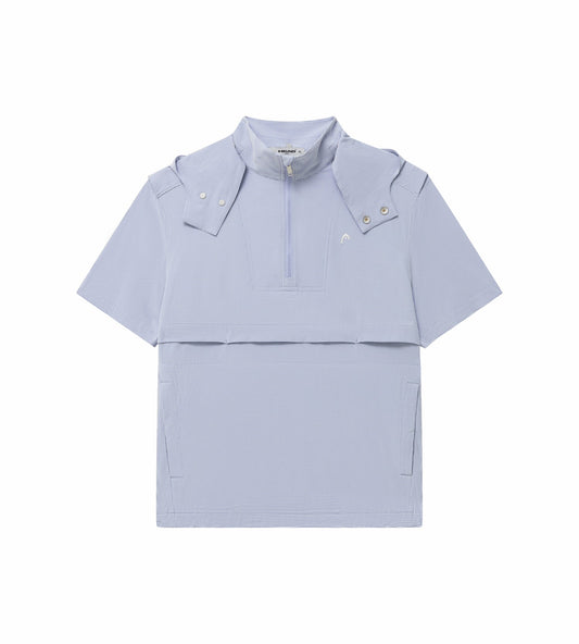 Head Golf Short Sleeve Anorak - CREAM/DUSTY BLUE