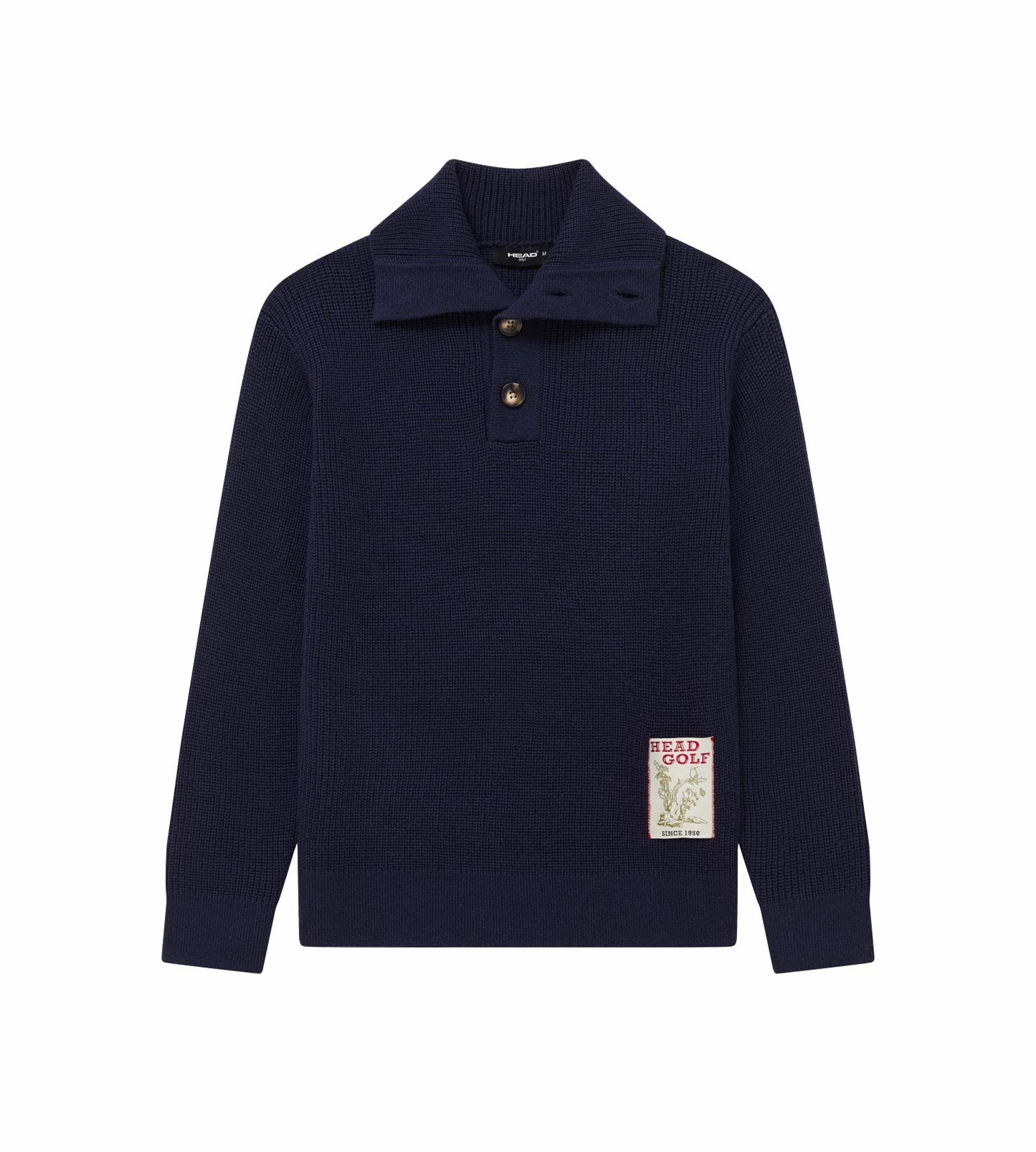 Head Golf Wool Quarter Button Sweater - Deep Navy