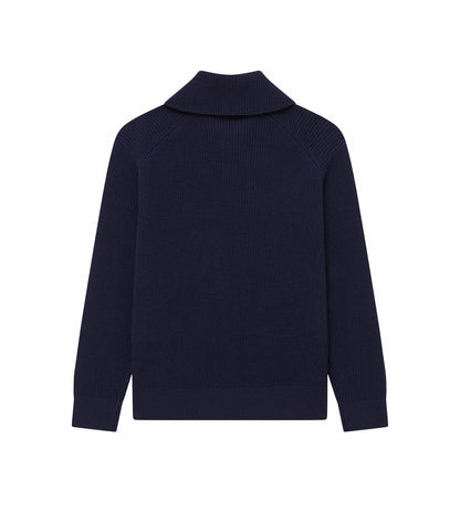 Head Golf Wool Quarter Button Sweater - Deep Navy