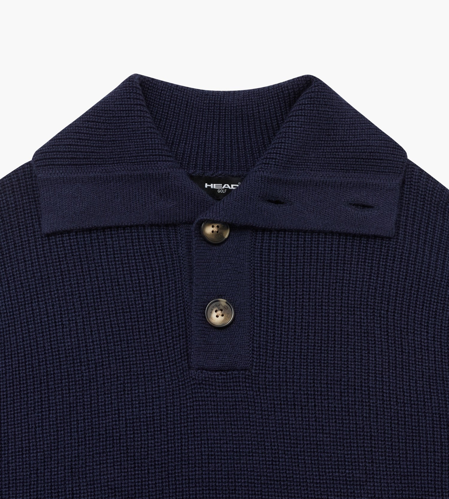 Head Golf Wool Quarter Button Sweater - Deep Navy