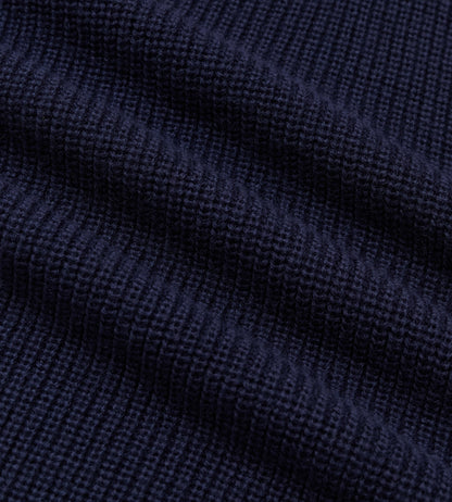 Head Golf Wool Quarter Button Sweater - Deep Navy