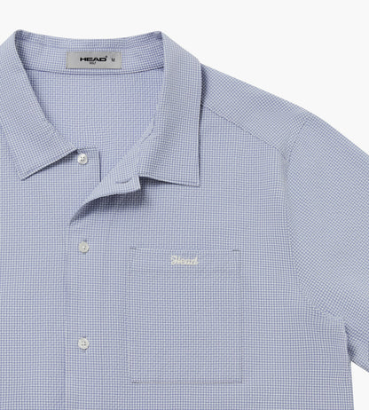Head Golf Short Sleeve Shirt - CREAM/DUSTY BLUE