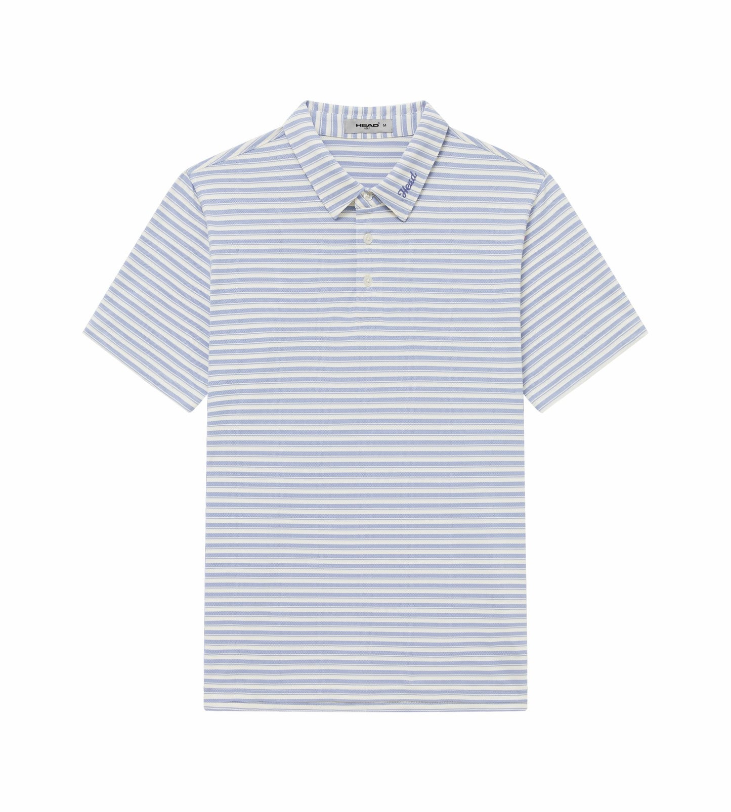 Head Golf Engineer Stripe Polo - DUSTY BLUE/WHITE