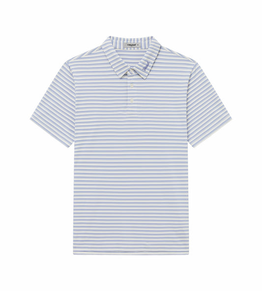 Head Golf Engineer Stripe Polo - DUSTY BLUE/WHITE