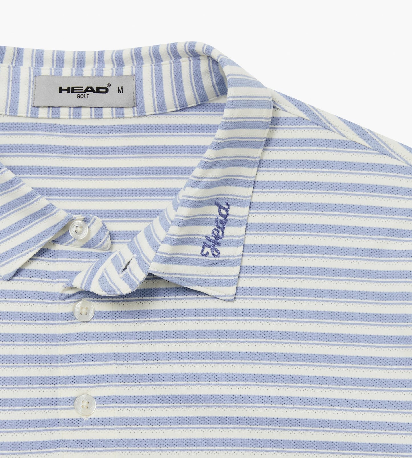 Head Golf Engineer Stripe Polo - DUSTY BLUE/WHITE