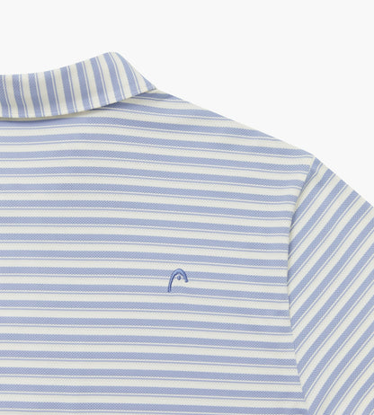 Head Golf Engineer Stripe Polo - DUSTY BLUE/WHITE
