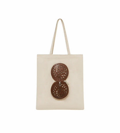 Head Golf Ball Pouch Tote Bag - Cream