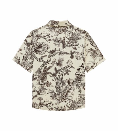 Head Golf Mens Short Sleeve Shirt - Brown-Botanical