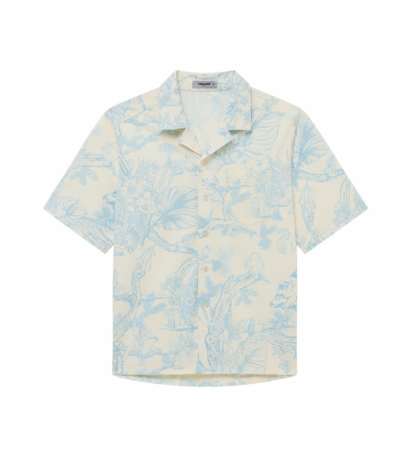 Head Golf Mens Short Sleeve Shirt - Blue-Botanical