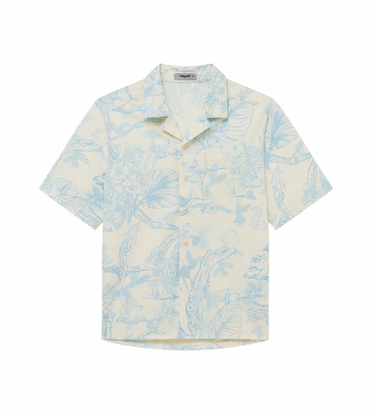 Head Golf Mens Short Sleeve Shirt - Blue-Botanical