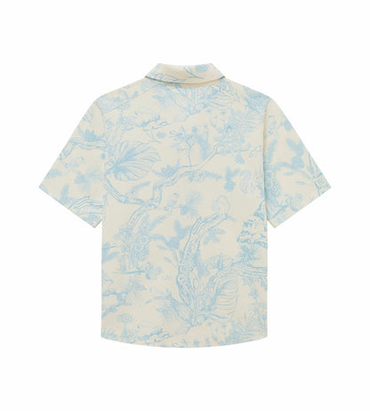 Head Golf Mens Short Sleeve Shirt - Blue-Botanical