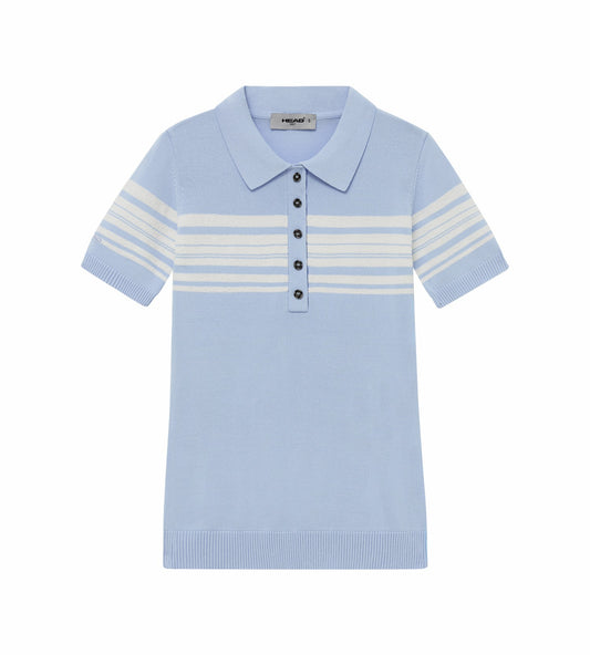 Head Golf Stripe Knit Polo - DUSTY BLUE
