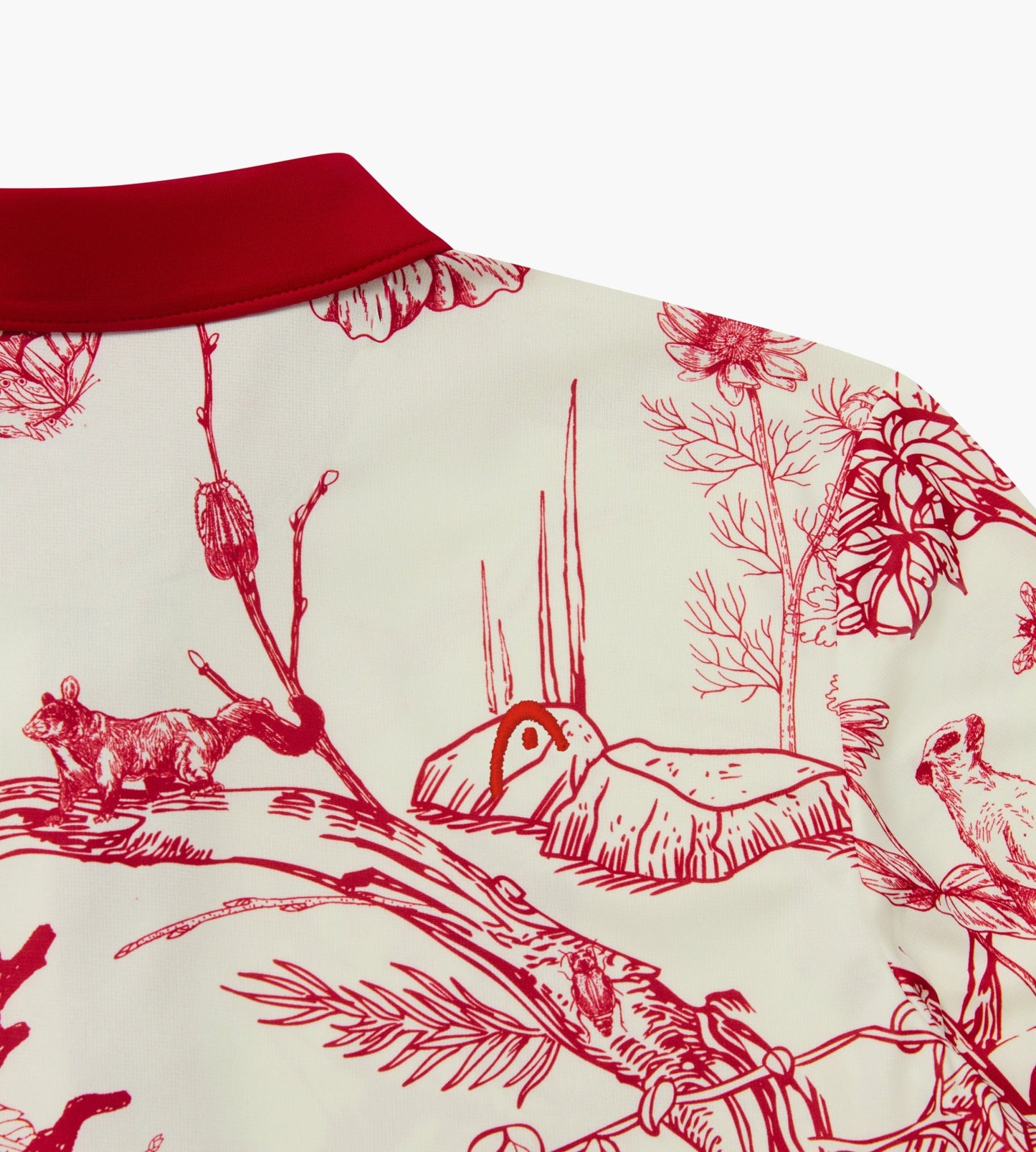 Head Golf Printed Polo - Cream/Red/Forest