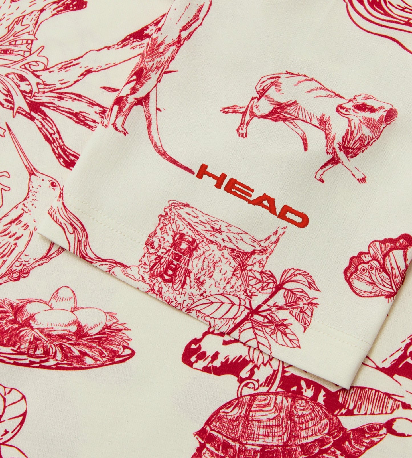 Head Golf Printed Polo - Cream/Red/Forest