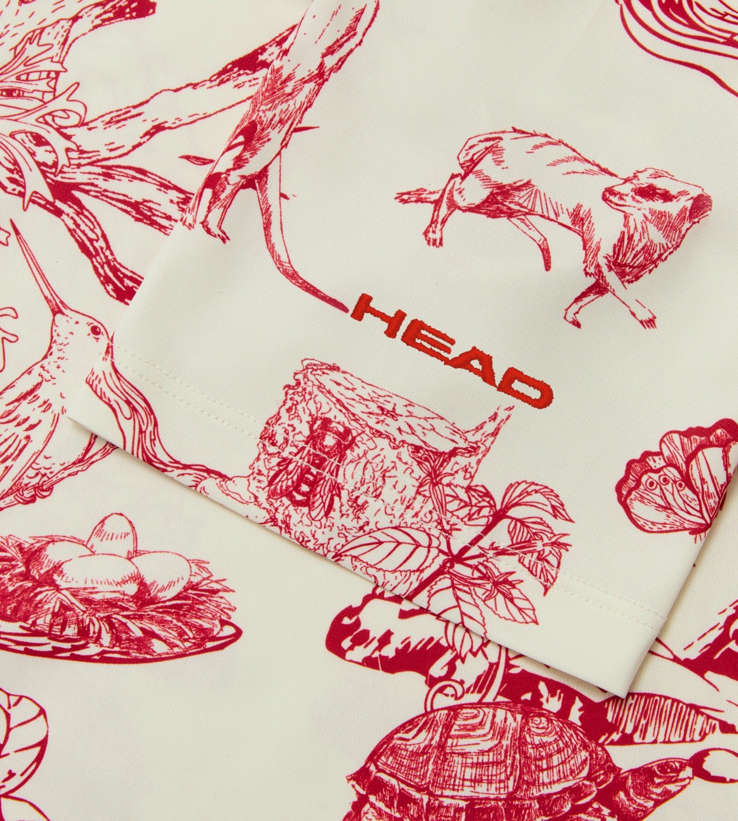 Head Golf Printed Polo - Cream/Red/Forest