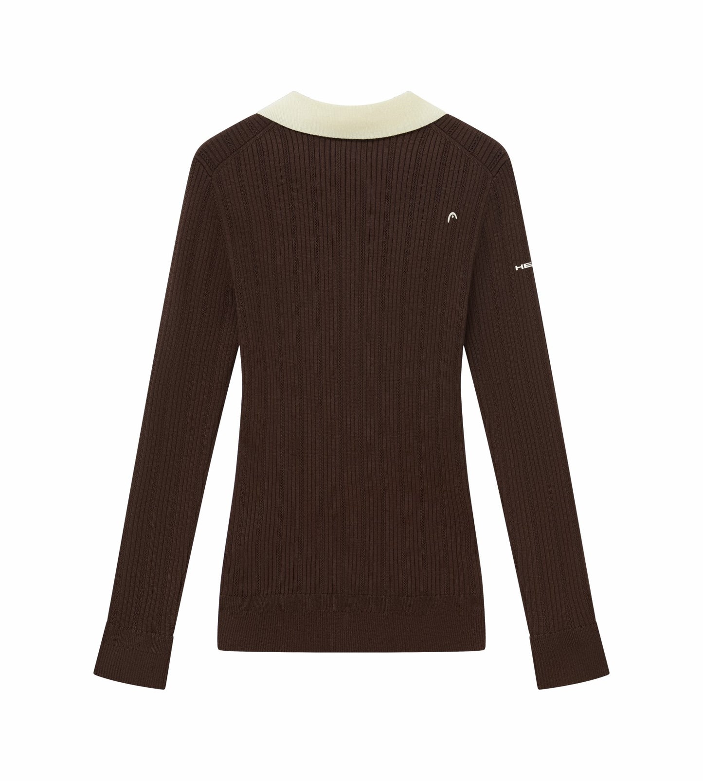 Head Golf Long Sleeve Pointelle Knit Polo - FUDGE BROWN