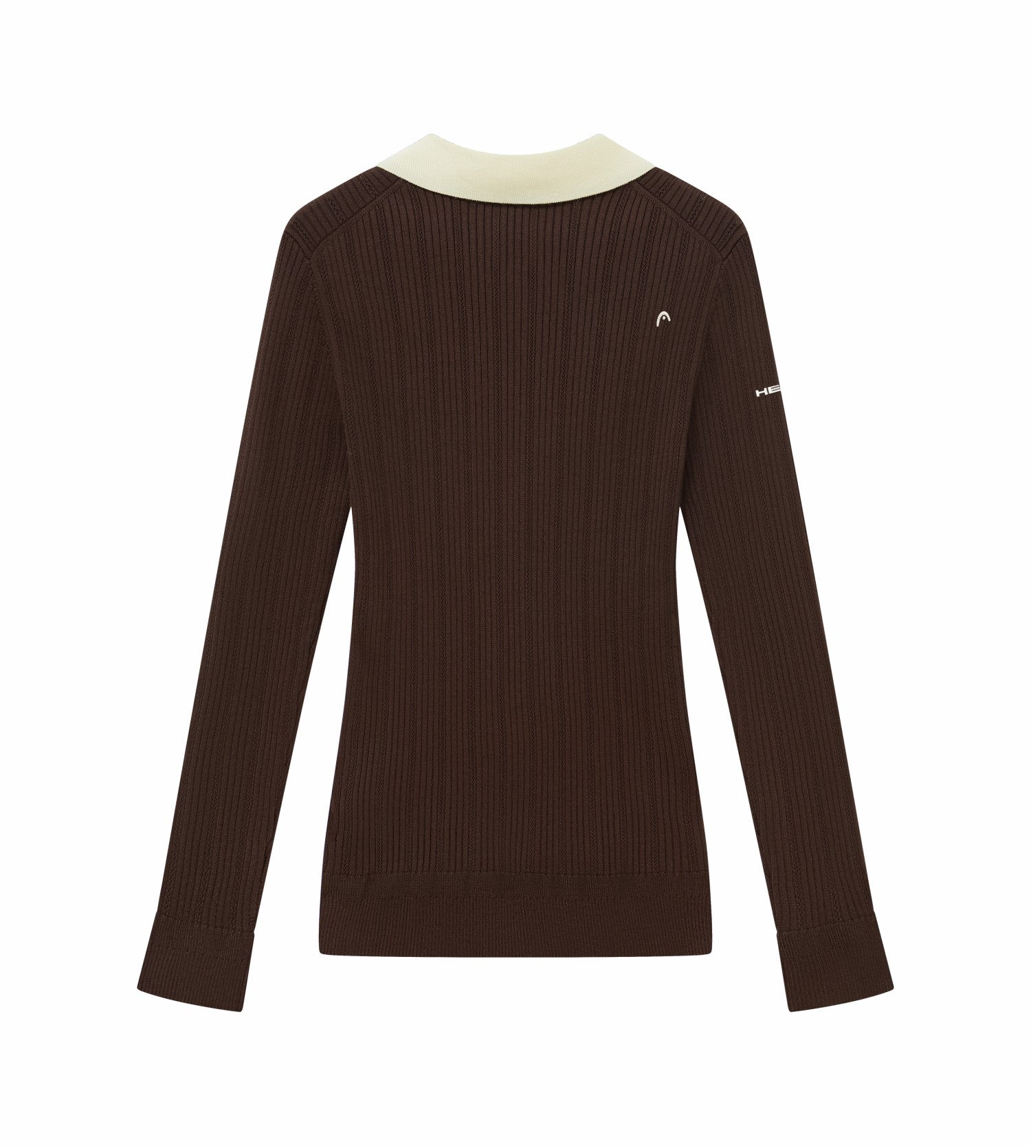 Head Golf Long Sleeve Pointelle Knit Polo - FUDGE BROWN
