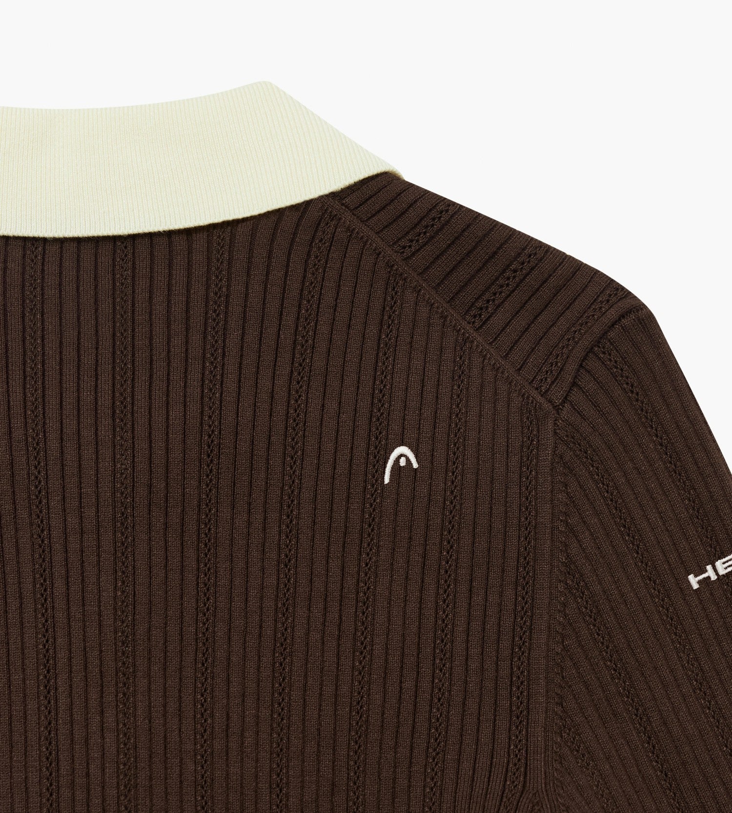Head Golf Long Sleeve Pointelle Knit Polo - FUDGE BROWN