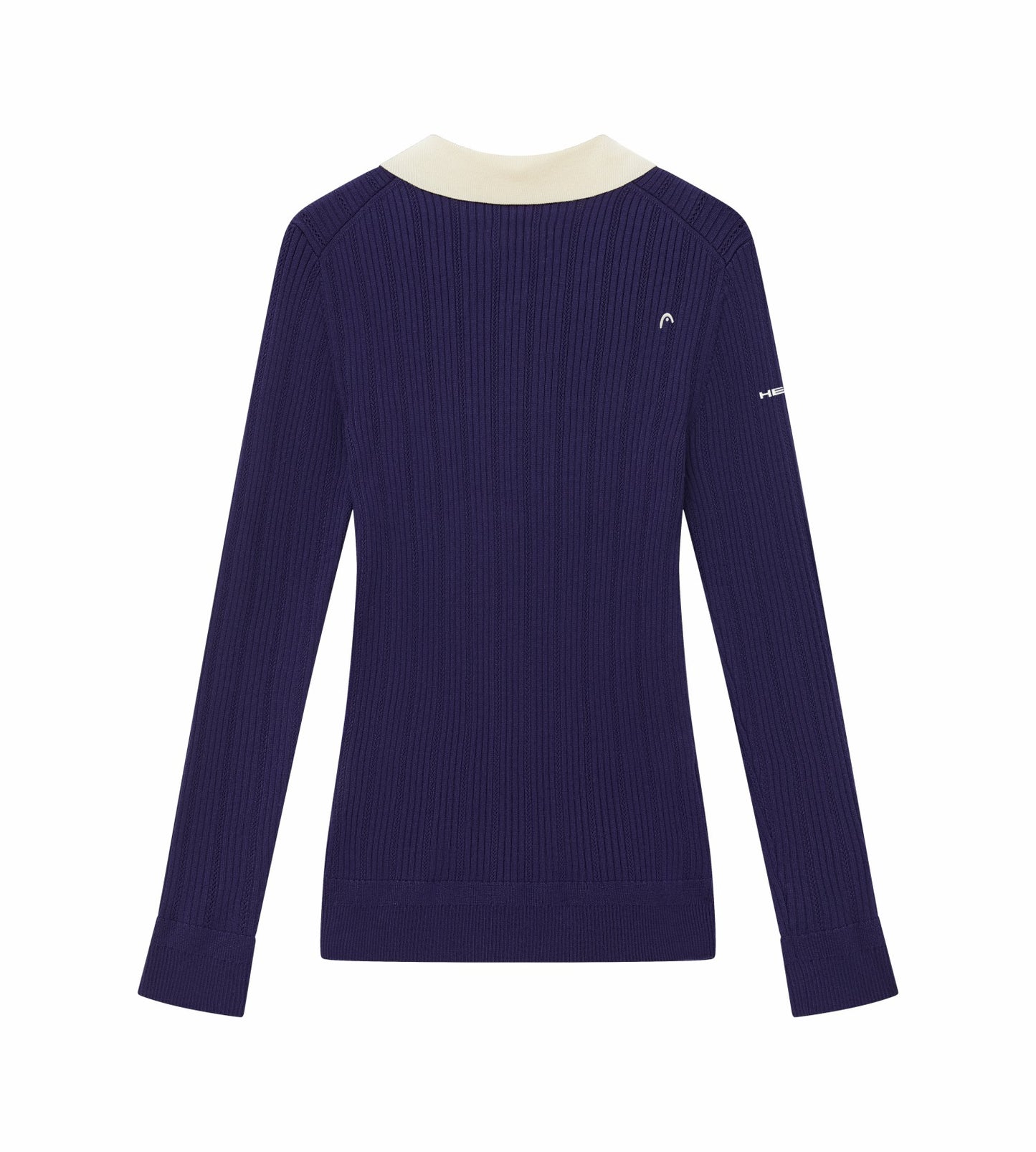 Head Golf Long Sleeve Pointelle Knit Polo - Deep Navy
