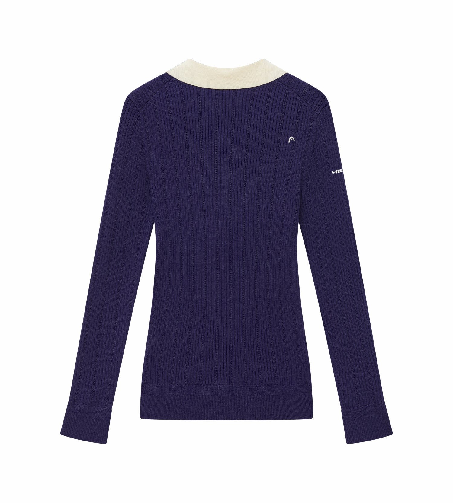 Head Golf Long Sleeve Pointelle Knit Polo - Deep Navy
