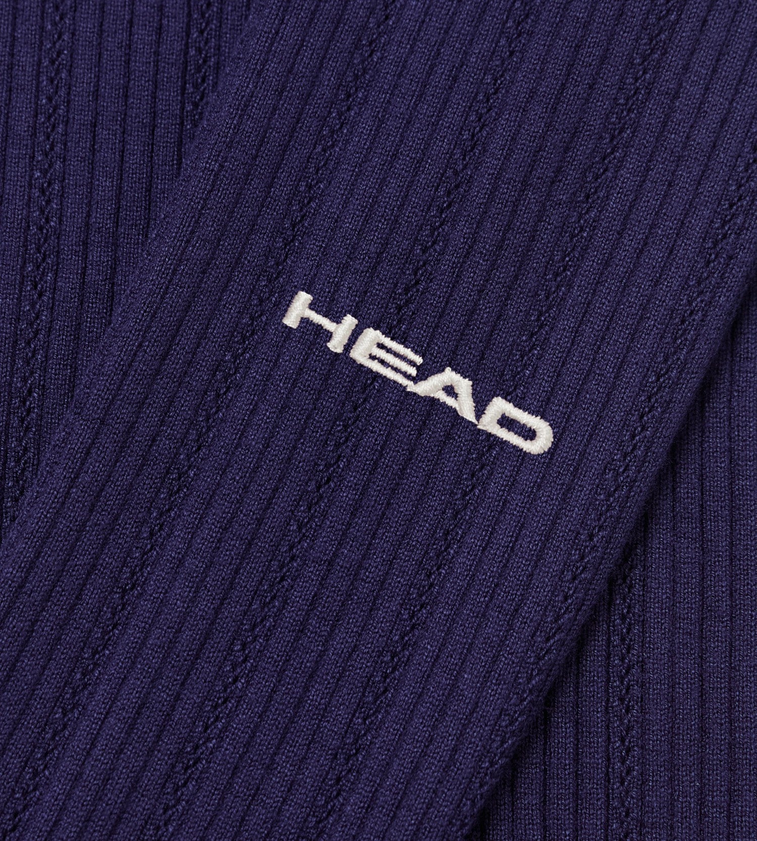 Head Golf Long Sleeve Pointelle Knit Polo - Deep Navy