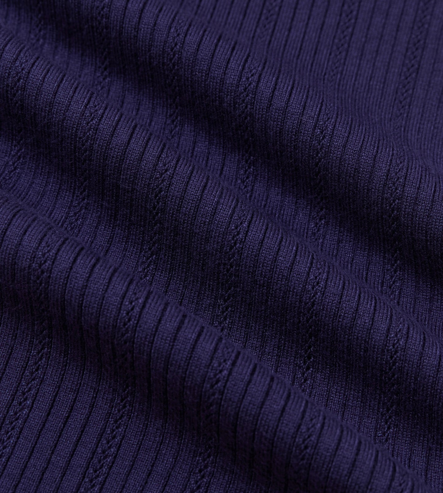 Head Golf Long Sleeve Pointelle Knit Polo - Deep Navy