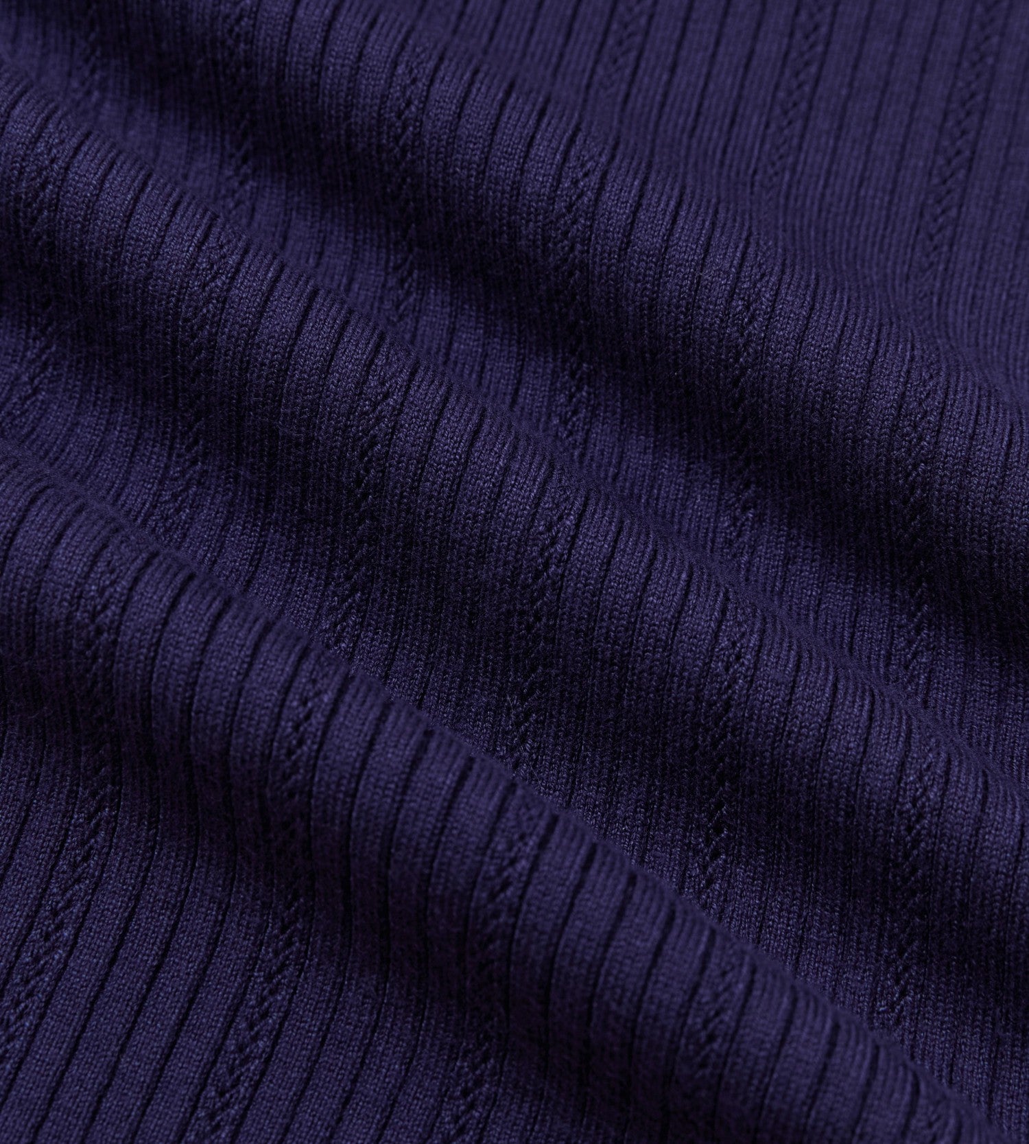 Head Golf Long Sleeve Pointelle Knit Polo - Deep Navy