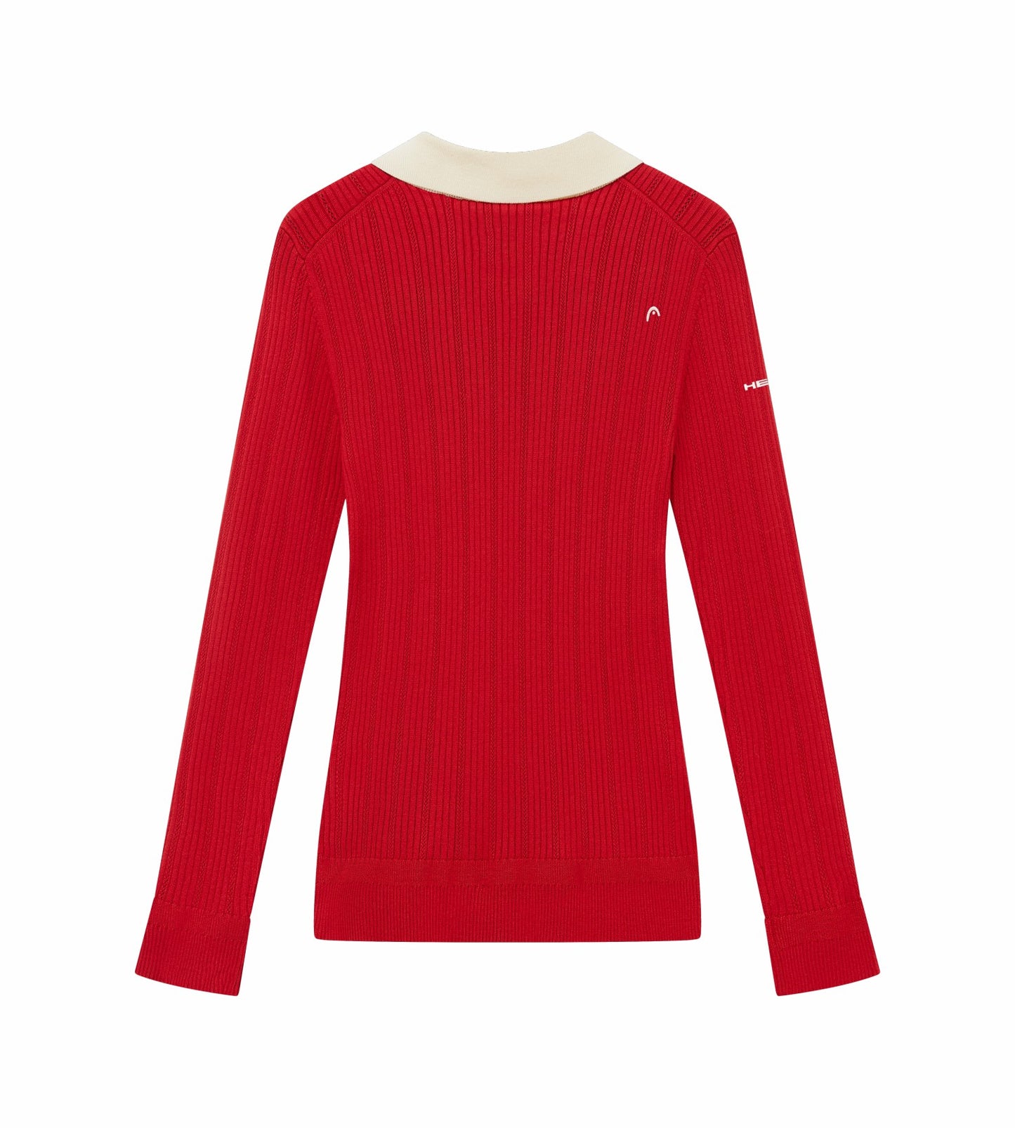 Head Golf Long Sleeve Pointelle Knit Polo - SAVVY RED