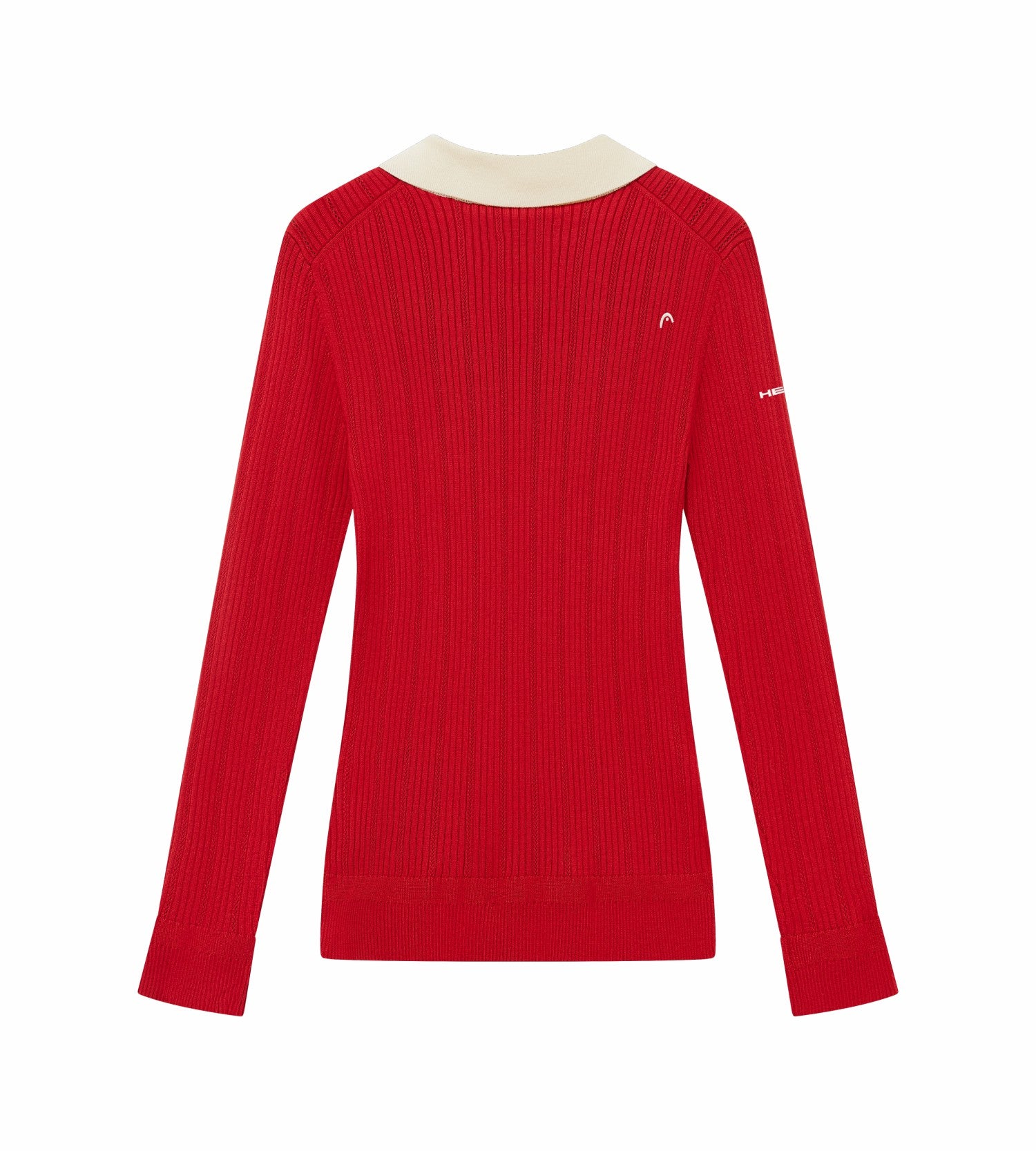 Head Golf Long Sleeve Pointelle Knit Polo - SAVVY RED