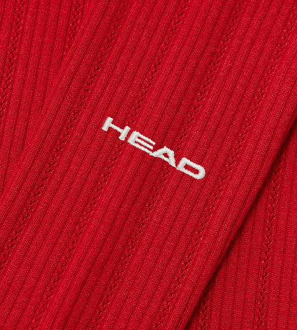 Head Golf Long Sleeve Pointelle Knit Polo - SAVVY RED