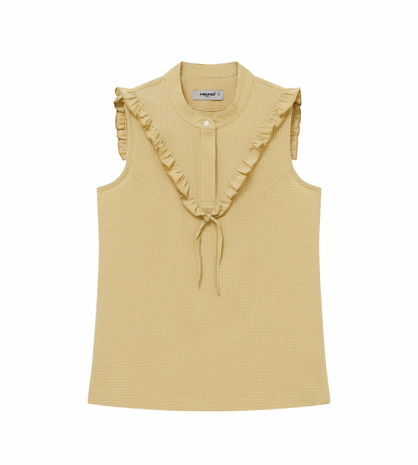 Head Golf Ruffle Sleeveless Top - CREAM/KHAKI