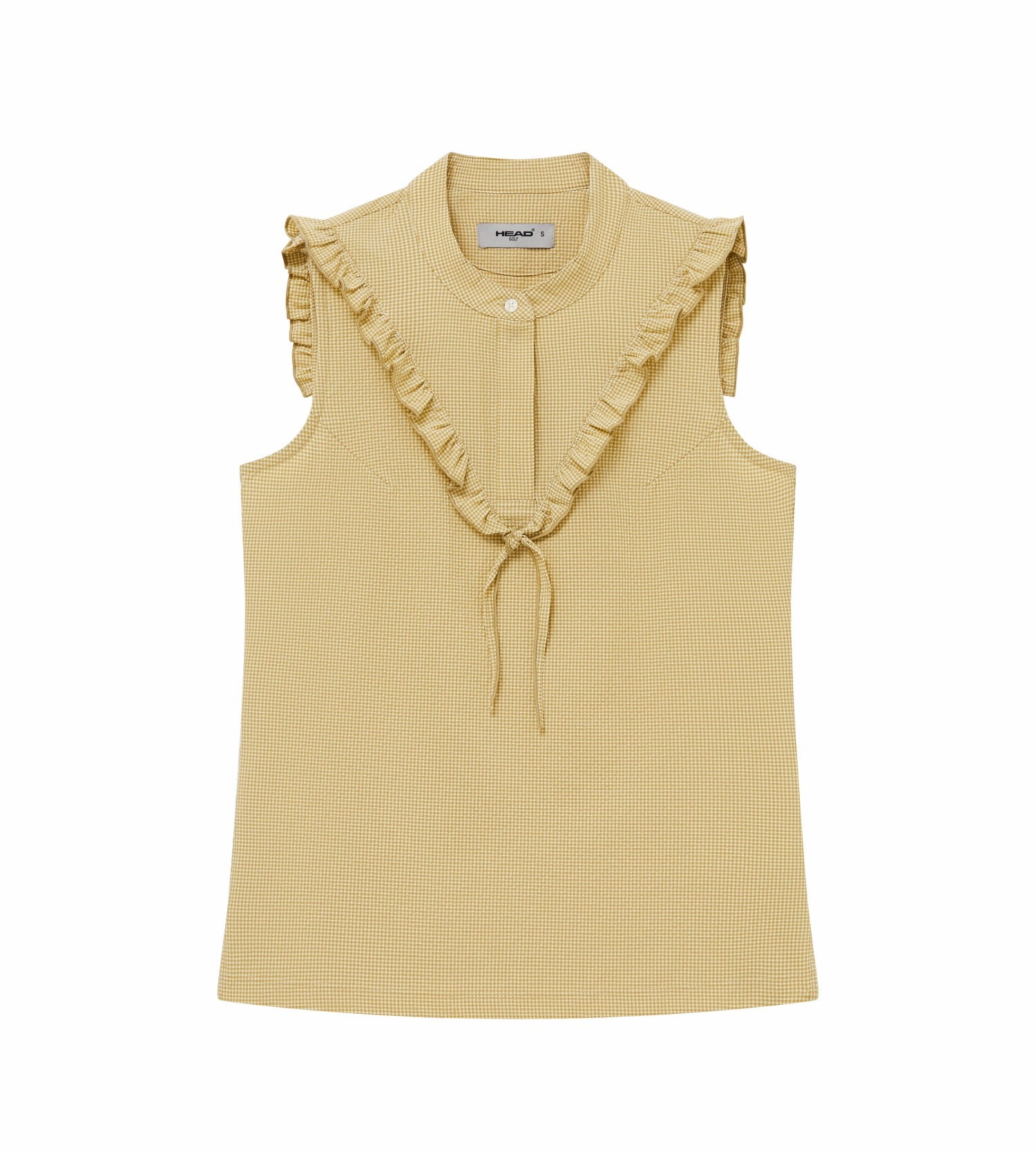 Head Golf Ruffle Sleeveless Top - CREAM/KHAKI