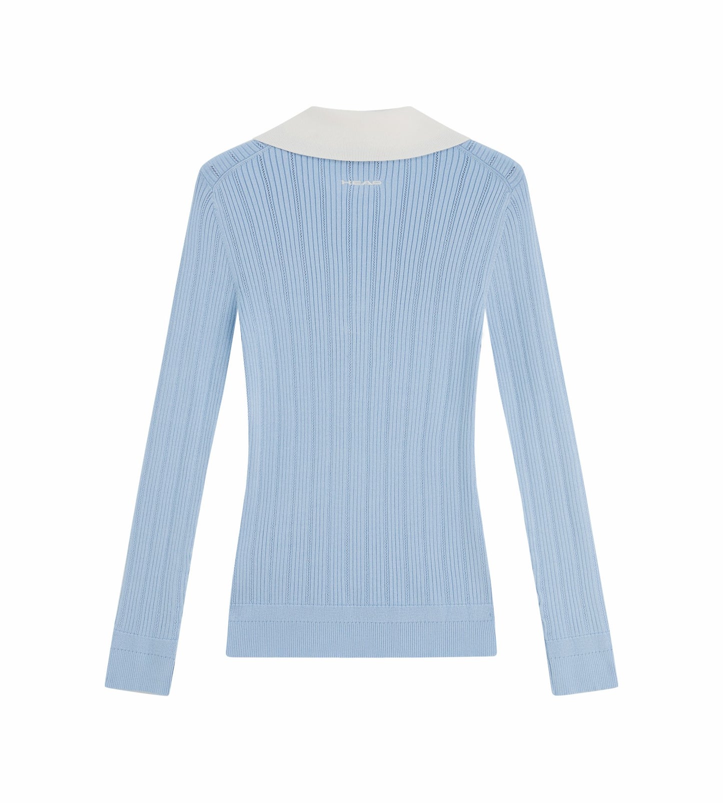 Head Golf Womens Long Sleeve Pointelle Knit Polo - Blue