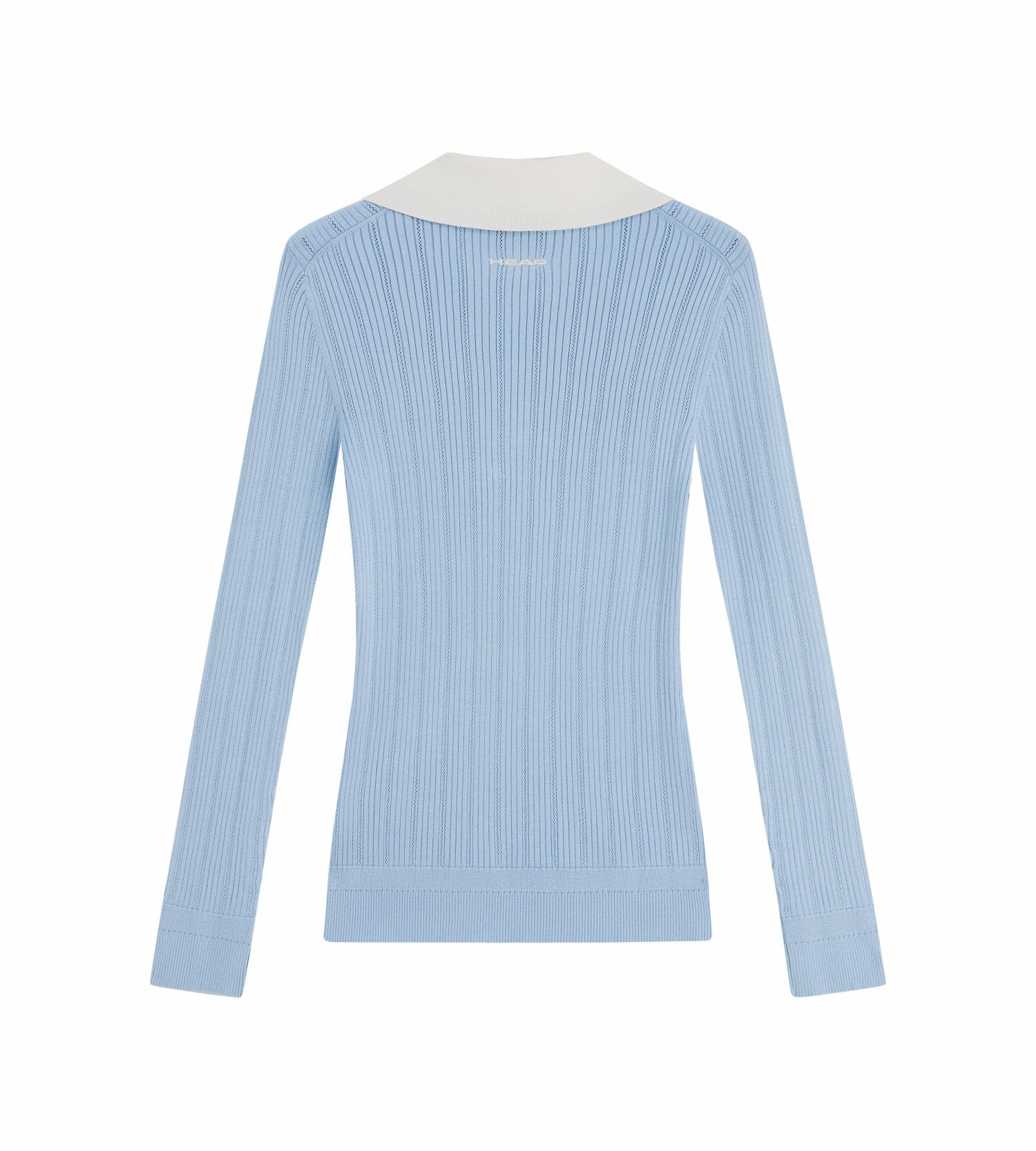 Head Golf Womens Long Sleeve Pointelle Knit Polo - Blue