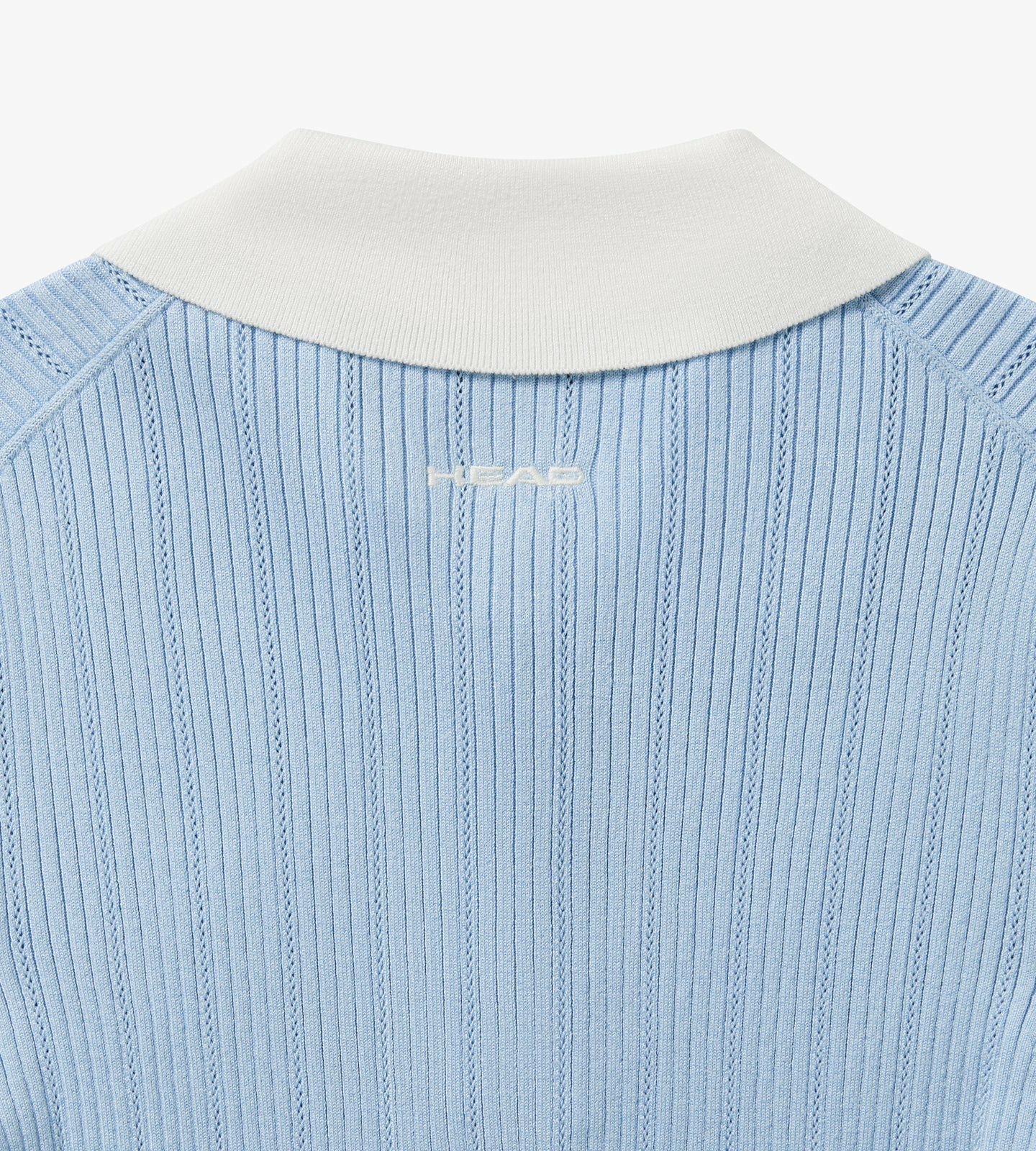 Head Golf Womens Long Sleeve Pointelle Knit Polo - Blue